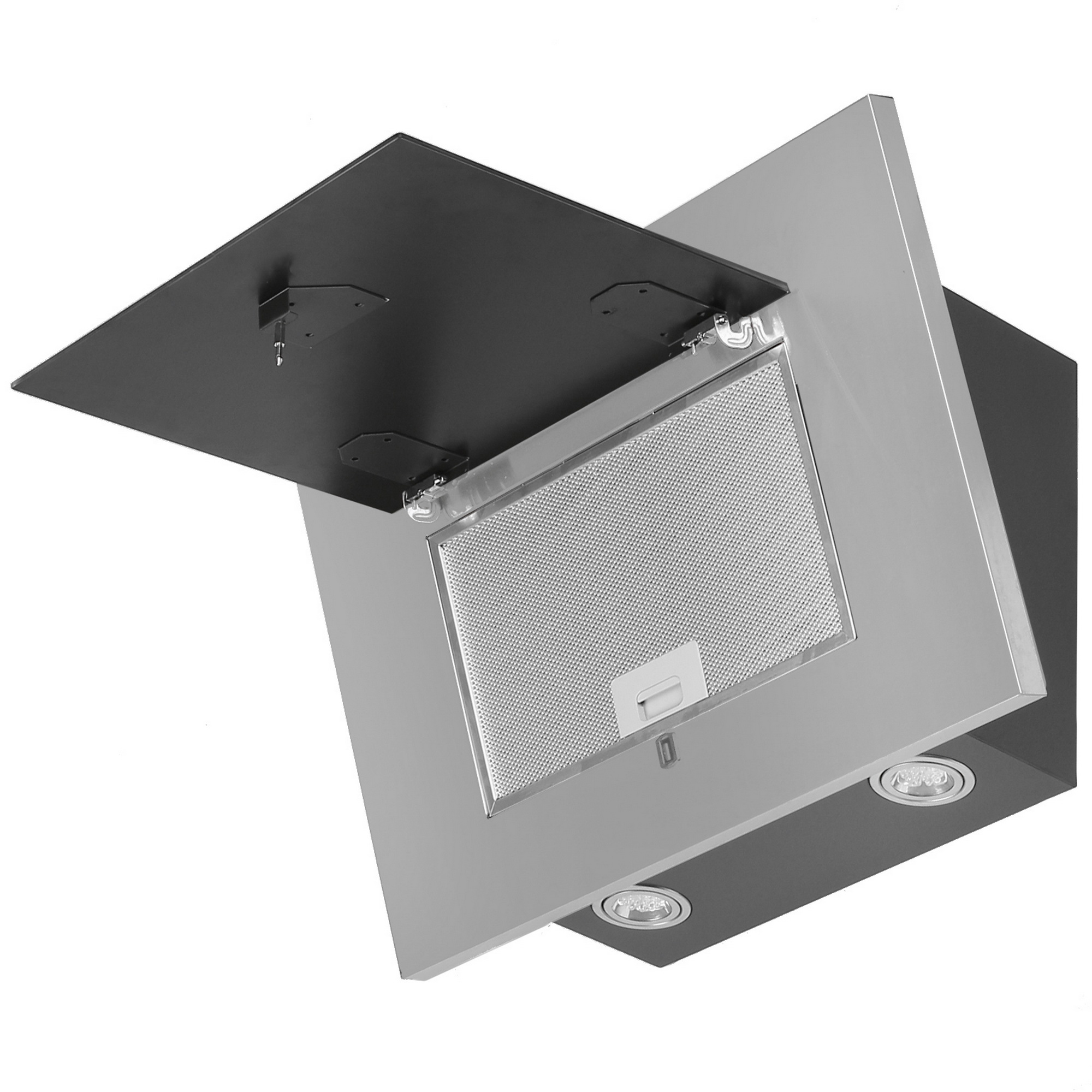 8128182 Вытяжка наклонная Indesit IHVP 6.4 LL K черный/серебристый STDN-0139357 - Вид №2