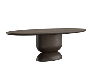 Овальный дубовый обеденный стол