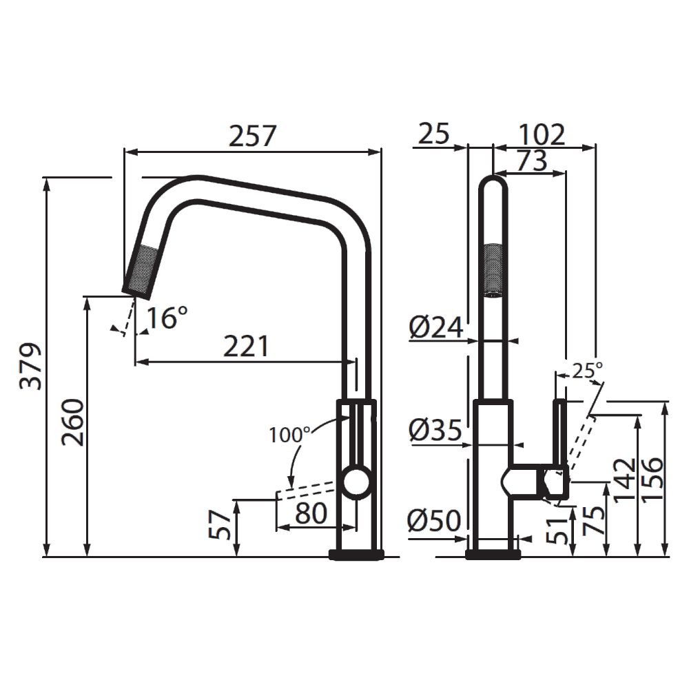 8522100 Нажмите для смесителя KS Plus Satinato 8522100 Fosterspa  - Вид №1