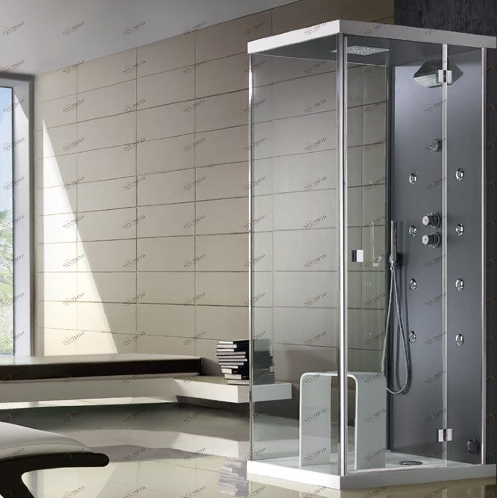 Душевая кабина угловая с гидромассажем и паровой баней Ice Top 100см Karolitalia BLUBLEUICEANGOLOTOP100