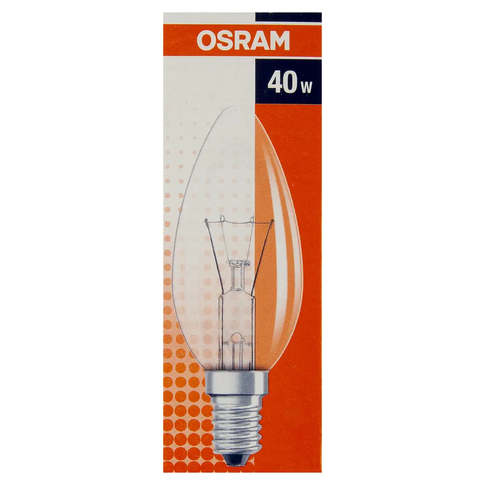 Лампа накаливания Osram E14 230 В 40 Вт свеча прозрачная 2 м2 свет тёплый белый 11963734 STLM-2062137  - Вид №2