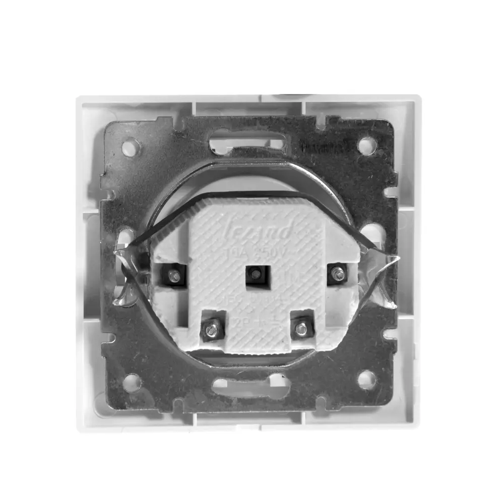 Розетка керамическая Lezard Mira, без заземления, цвет белый 12266025 STLM-2045596 - Вид №1