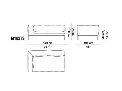 Угловой диван из ткани B&B Italia Michel ARCH-00050009 - Вид №36