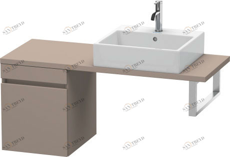 DS532104343 Шкафчик для компактной консоли DuraStyle #DS5321 400 x 478 мм Базальт матовый, декор Duravit