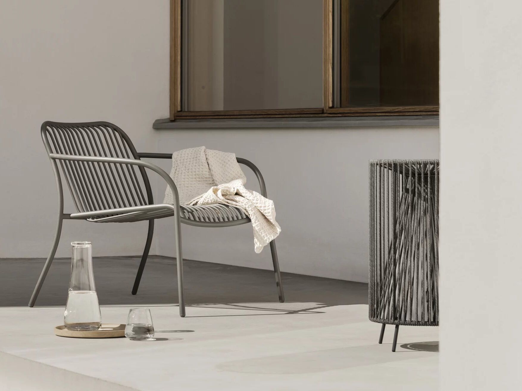 Стальная и веревочная светодиодная напольная лампа blomus Rope ARCH-00130448 - Вид №6