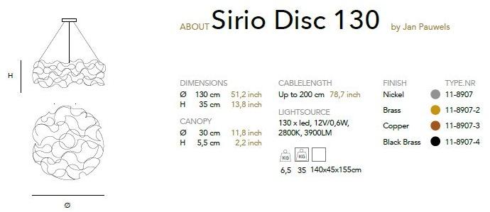 Quasar Светодиодный подвесной светильник из металла с диммером sun-id-1351105 - Вид №5