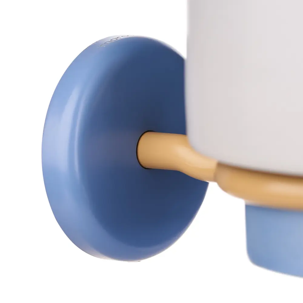 Стакан для зубных щеток Moroshka Antrim настенный керамика цвет бело-голубой STLM-2042068 - Вид №3