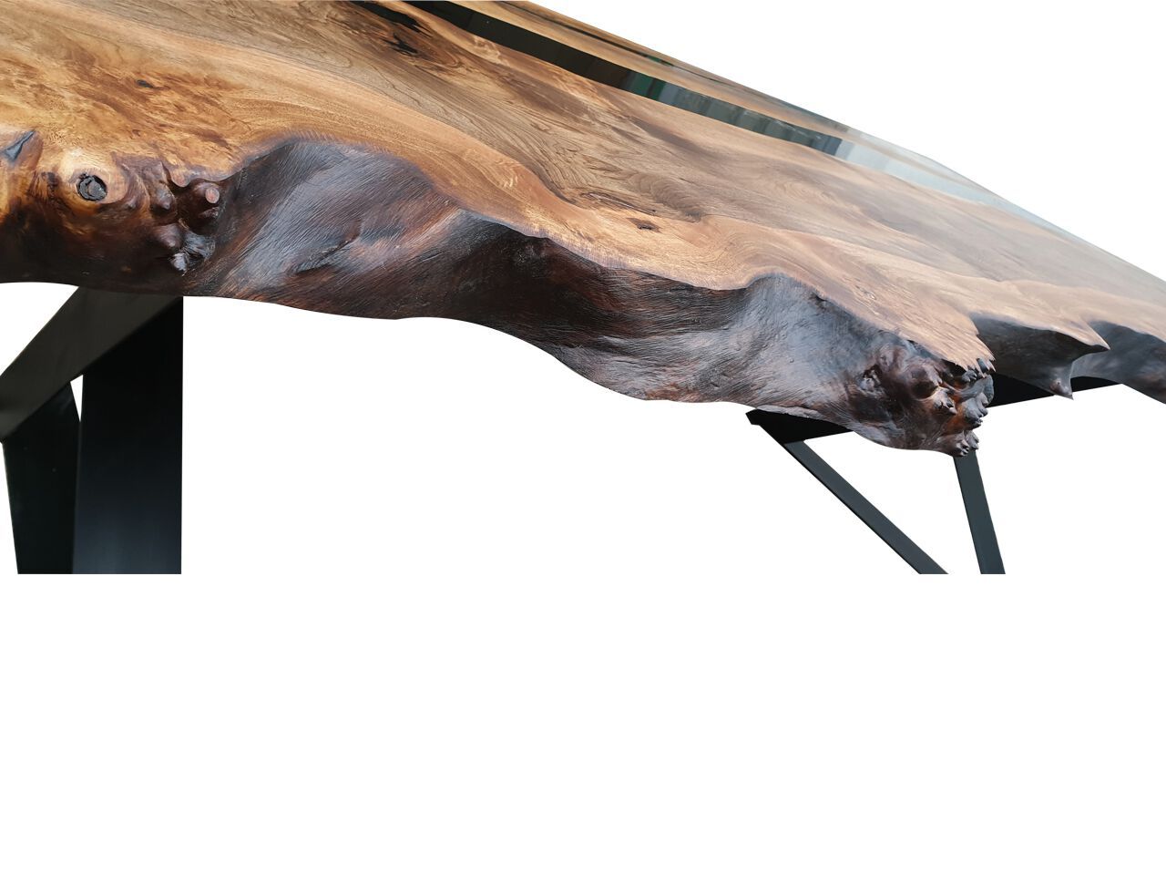 Прямоугольный стол из орехового дерева и смолы Legnor LEG2408767 ARCH-00076002 - Вид №2