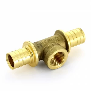 Тройник В надвижной латунный REHAU 32x3/4"x32