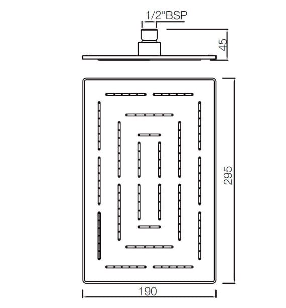 Насадка для душа из нержавеющей стали JAQUAR Laguna ARCH-00018028 - Вид №2