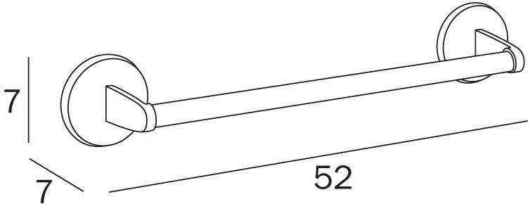 INDA® Вешалка для полотенец металлическая для гостиниц Hotellerie A0418a - Вид №3