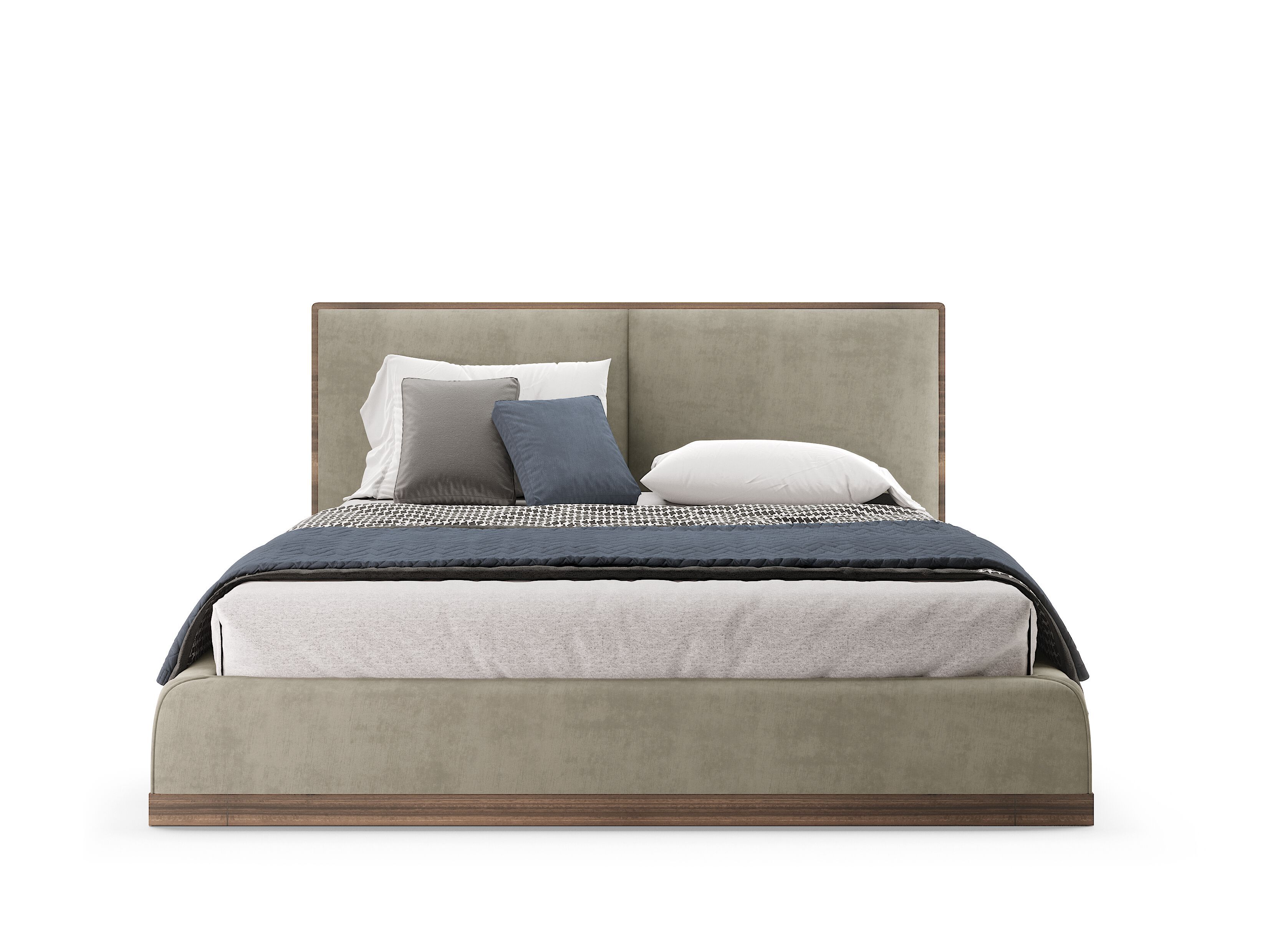 Бархатная двуспальная кровать PRADDY Miller ARCH-00071881