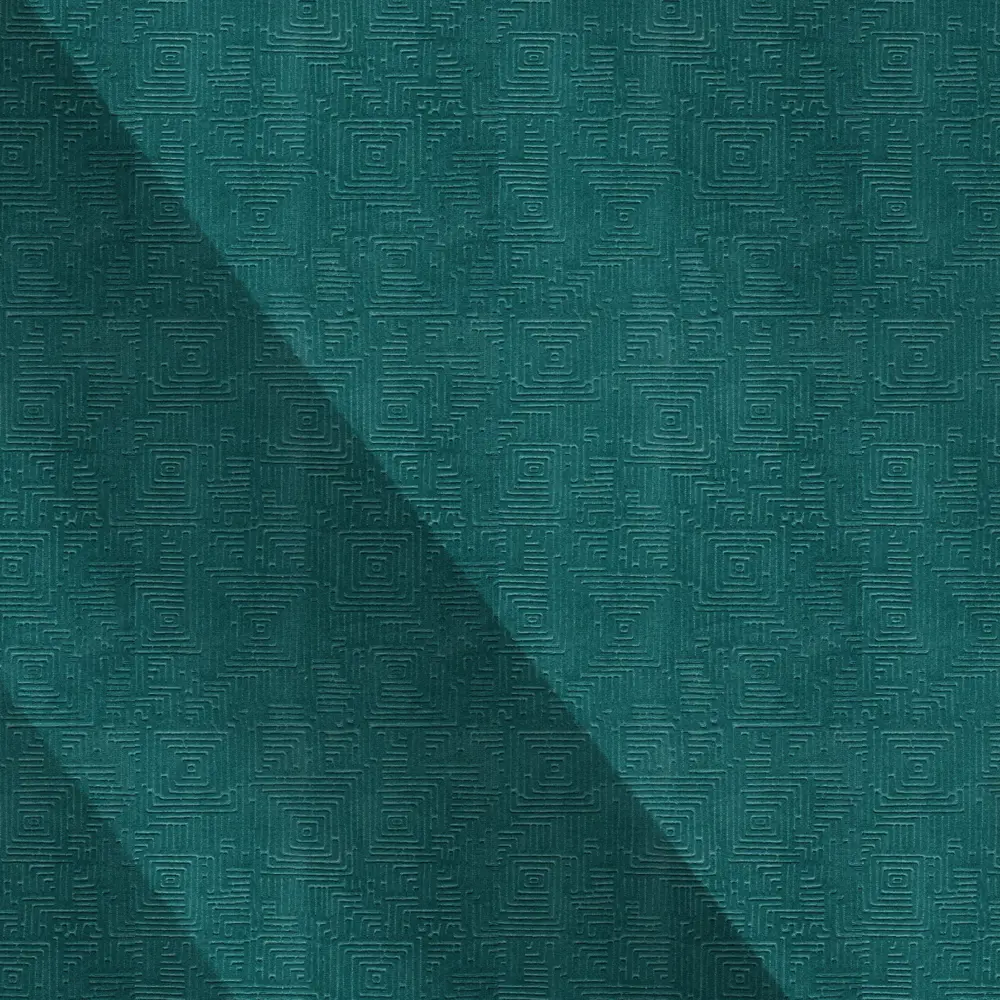 Штора на ленте Inspire Leysa 160x280 см цвет бирюзовый 89343252 STLM-2019239  - Вид №1