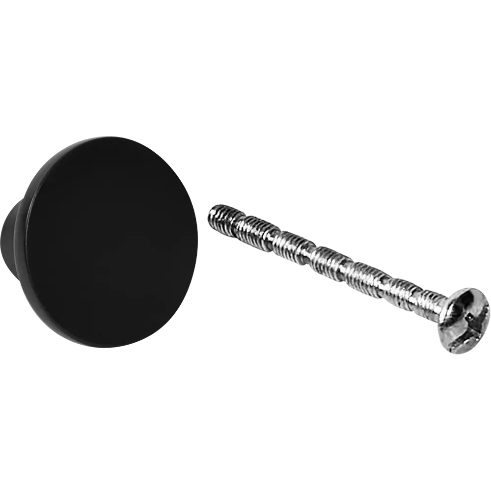 Мебельная ручка-кнопка KONSENSA Аян 28 мм матовая черная STLM-2118336 - Вид №3