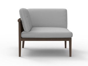 Угловой модуль для садового дивана в iroko