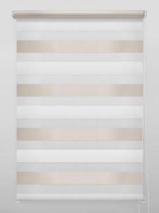 Рулонная штора день-ночь MIAMOZA 70x160 см серо-молочная 84522143