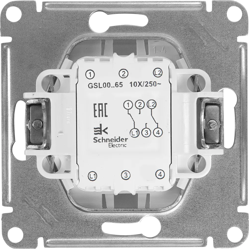 Переключатель Schneider Electric Glossa двухклавишный для управления светом 84730728 STLM-0054167 - Вид №2