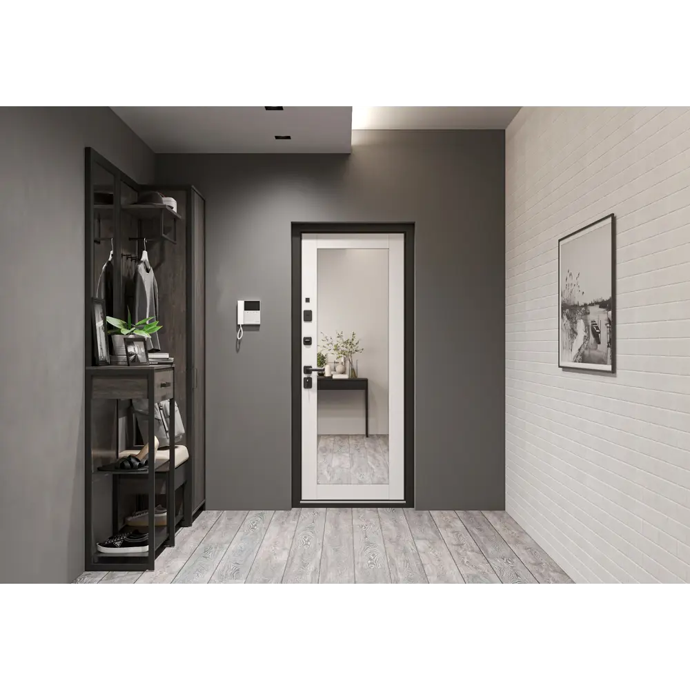 Дверь входная металлическая Волюм Скай 95x205 см левая шелк белый с зеркалом TOREX STLM-2043897 - Вид №17