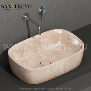 GE044AB Накладная раковина на столешницу  прямоугольная Ceramica Globo GENESIS