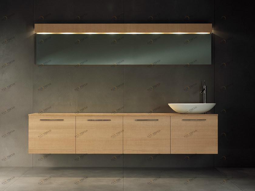 Moab80 Подвесная тумба под умывальник из натурального спиленного дуба Block2 sun-id-1491432