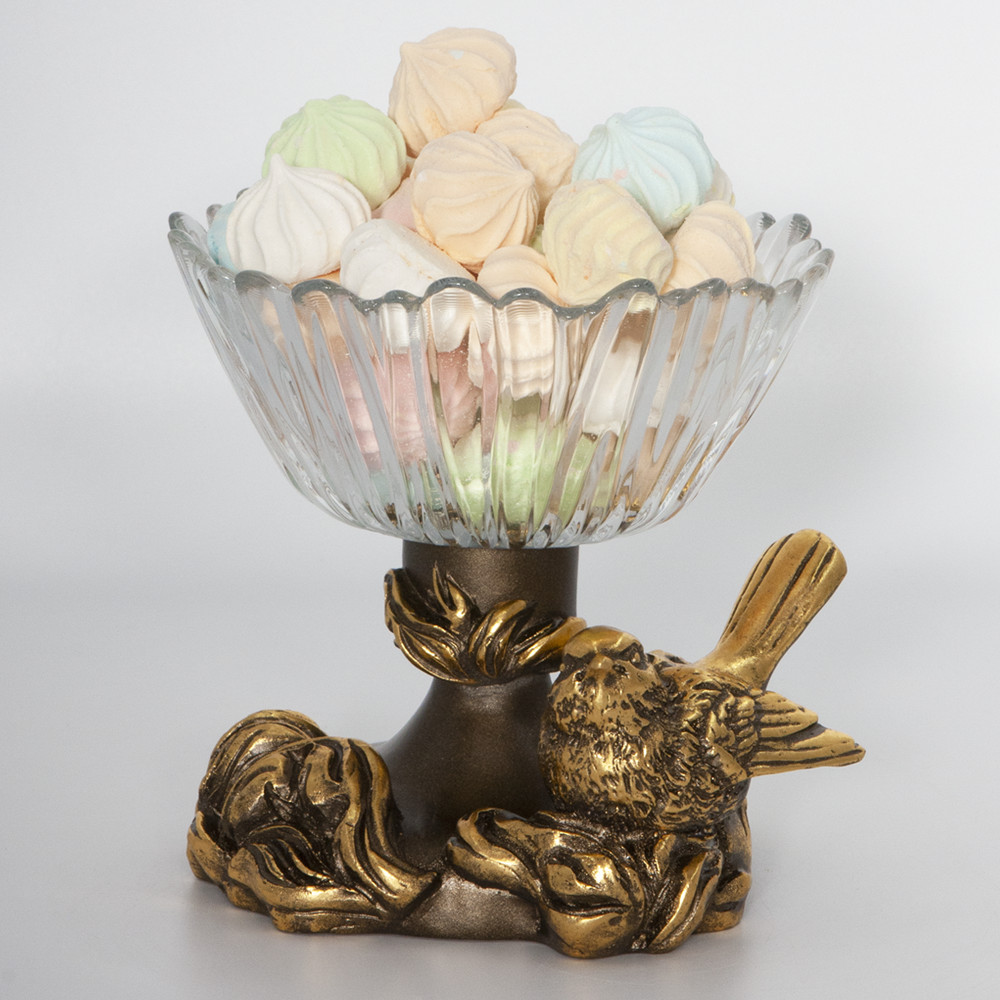 52087 Фруктовница-конфетница Белла Бронза BOGACHO 4627179654627 - Вид №3