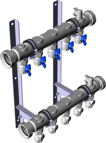 622 015 Модель 1007 Трубопроводные системы  Fonterra панельное отопление  Коллекторы  Нержавеющая сталь Santreyd  - Вид №3