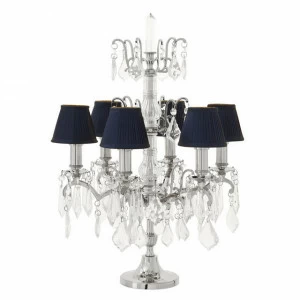 Настольная лампа Girandole от Eichholtz Хром 108845 EICHHOLTZ ИНТЕРЬЕРНЫЕ 061745 Прозрачный;хром;черный