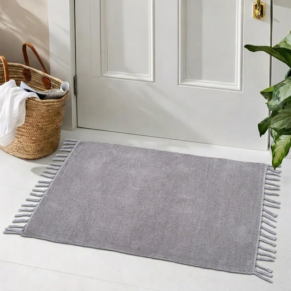 Коврик декоративный KREAFORTA Bareilly 50x80 см хлопок цвет серый STLM-2104098