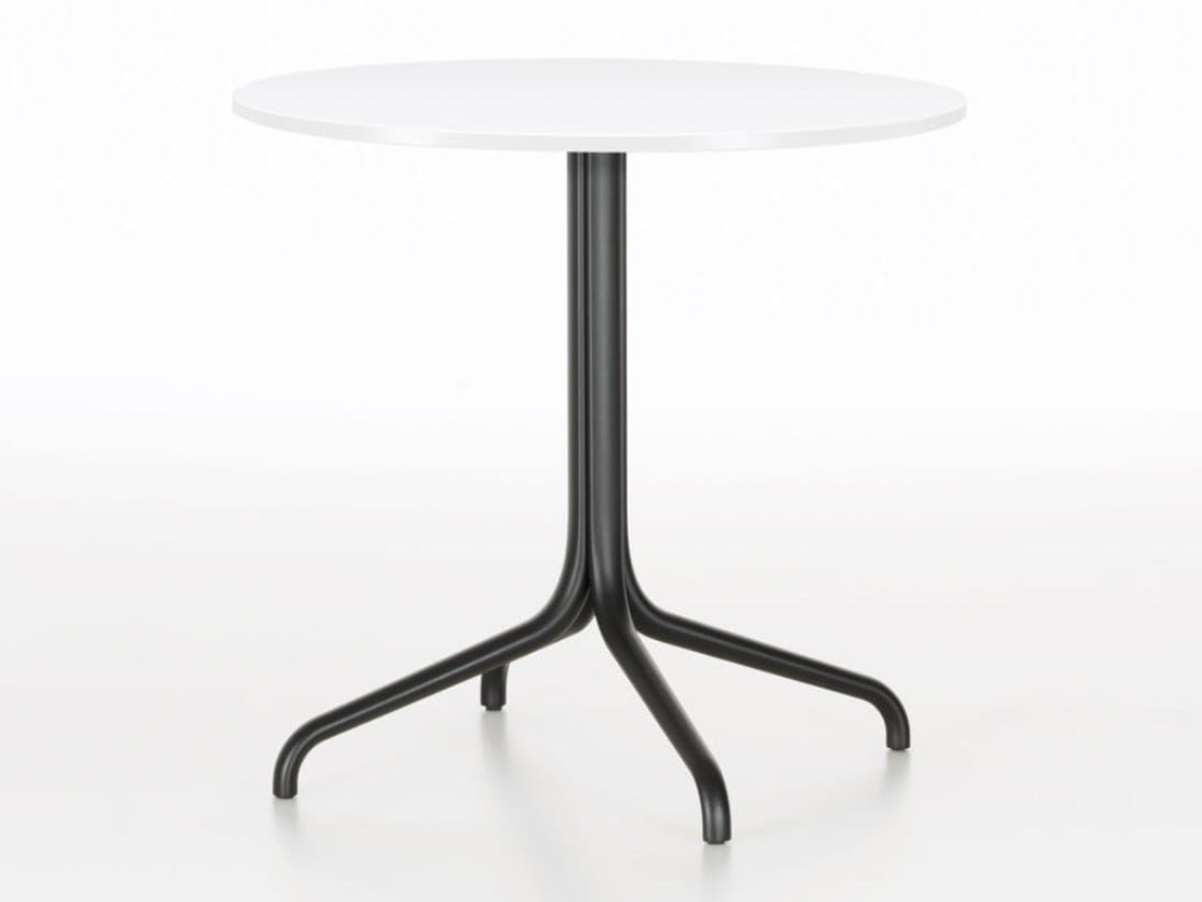 Круглый стол со стальным основанием и деревянной столешницей VITRA Belleville Table ARCH-00025779 - Вид №13