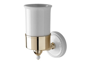 Керамический и латунный настенный держатель зубной щетки