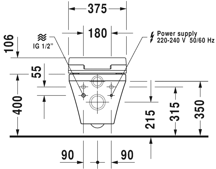 2542590000 Подвесной унитаз настенный Белый Duravit Durastyle Германия - Вид №16