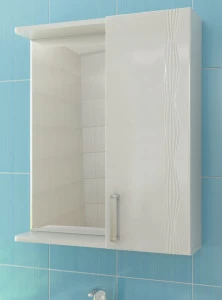 Зеркало Atlantic 1-600 правый, без электрики600⨉150⨉700 мм белый