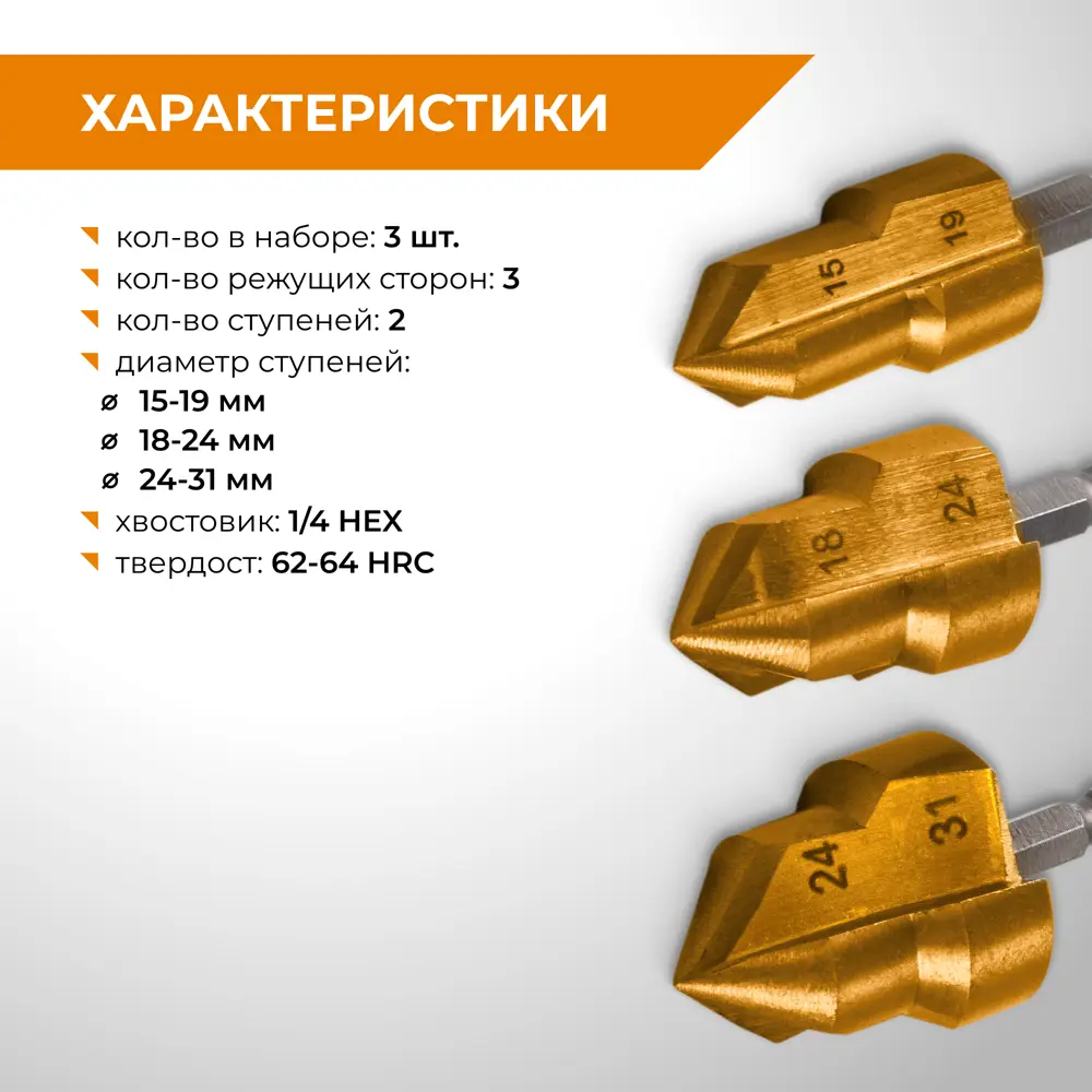 Набор сверл по полипропилену Rage 551405, 3 шт STLM-2171152 - Вид №2