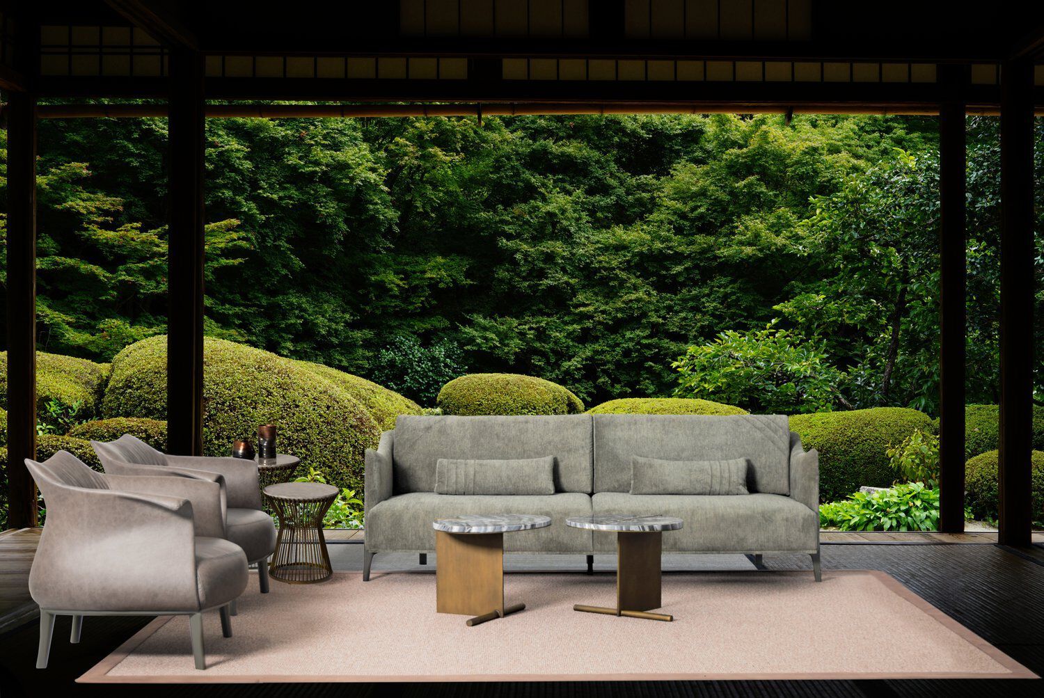 Круглый мраморный журнальный столик ABLE AVA ARCH-00130206 - Вид №3