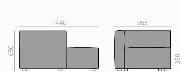 Модульный тканевый диван Andreu World гайка ARCH-00088677 - Вид №7