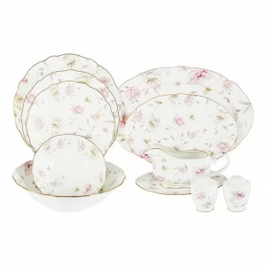 Сервиз обеденный фарфоровый белый с розовым на 6 персон, 27 предметов "Розовый танец" ANNA LAFARG EMILY РОЗОВЫЙ ТАНЕЦ 00-3946662 Белый;розовый