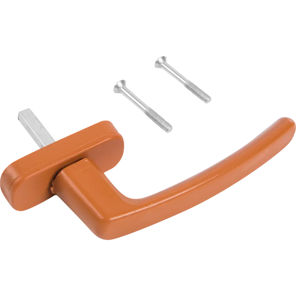 Ручка оконная для ПВХ цвет красно-коричневый ЛЕВША STLM-2045111 - Вид №1