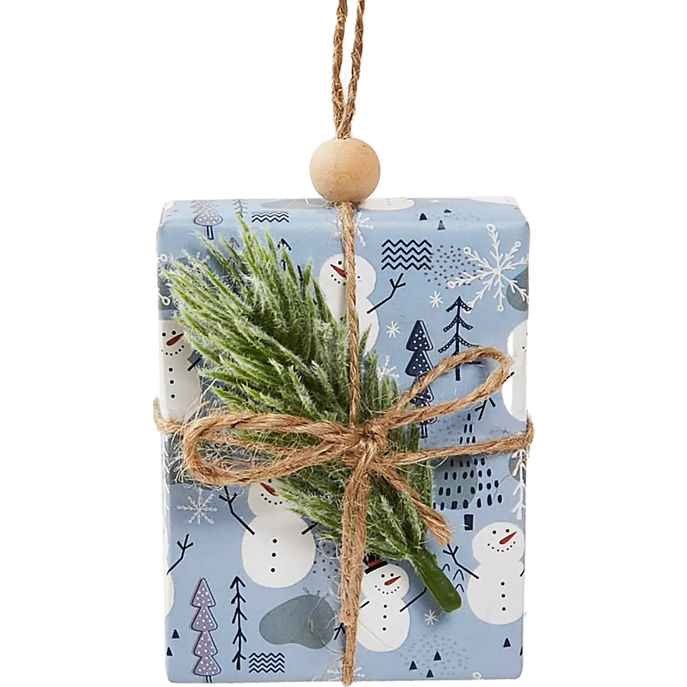 87036546 Елочная игрушка Коробка подарочная 9x6.5 цвет синий STLM-1442586 Santreyd  - Вид №1