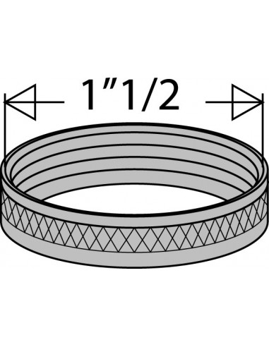 012500 009 00  Гайка 1 "1/2 для сифона раковины, 40 x 49 мм, латунь, 2 шт. Valentin Латунь  - Вид №2