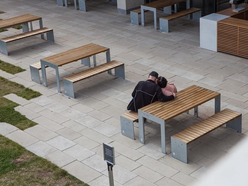 VESTRE Стол для общественных мест из стали и дерева Vroom sun-id-1415752 - Вид №2