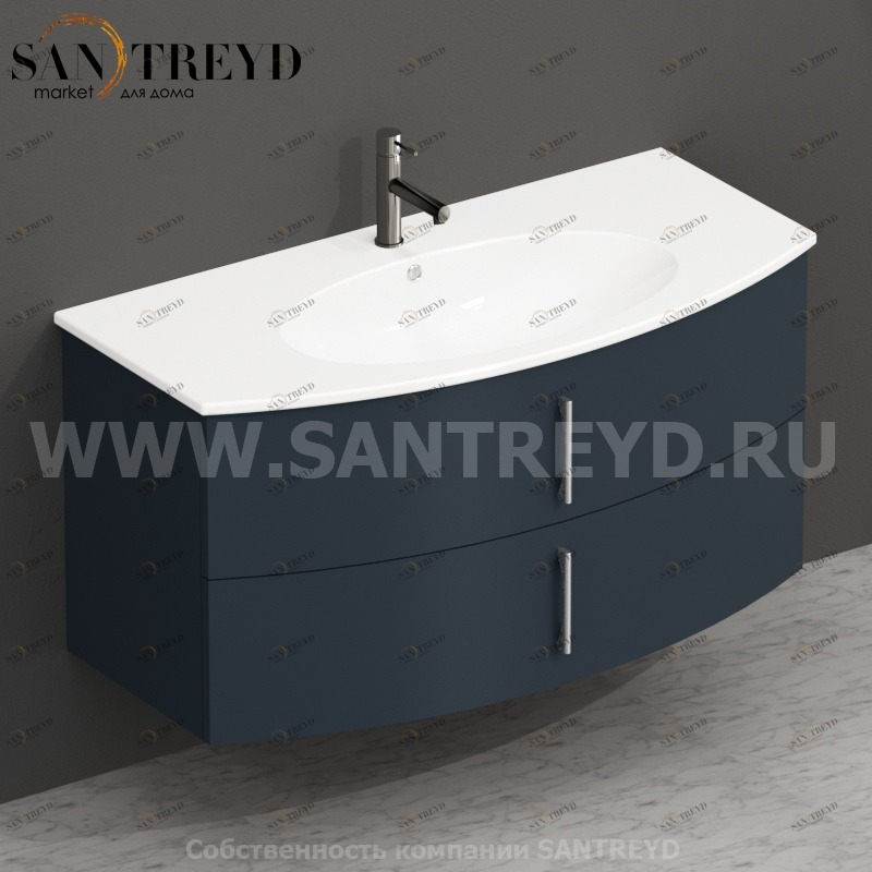 MDMC10Y157 Тумба с двумя ящиками 100 см серая Globo 4ALL Италия Ceramica Globo