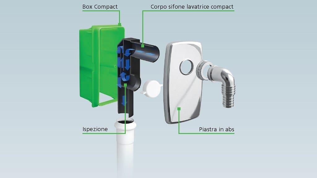 Сифон для стиральной машины или посудомоечной машины Bonomini Compact ARCH-00140703 - Вид №2