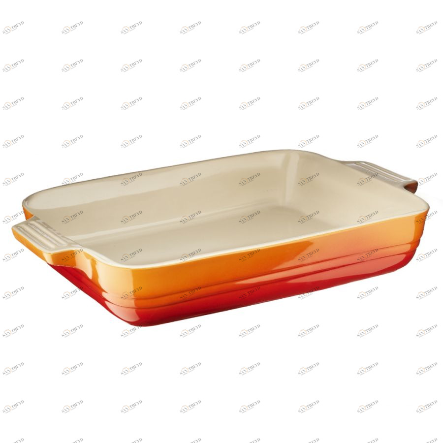 Блюдо для запекания Le Creuset, 26 см, оранжевое 91004726090000