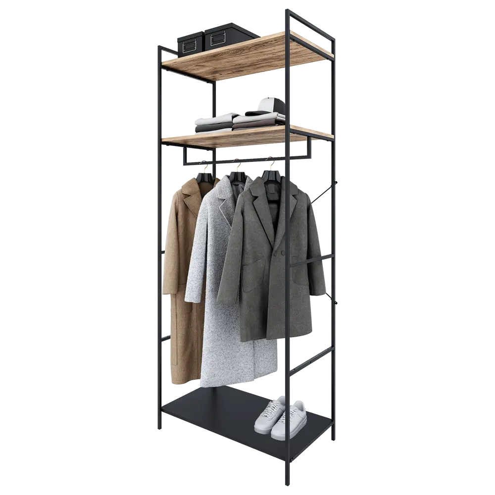 Напольная вешалка 80x200x45 см металл цвет черный Santreyd нет STLM-2008954 - Вид №11