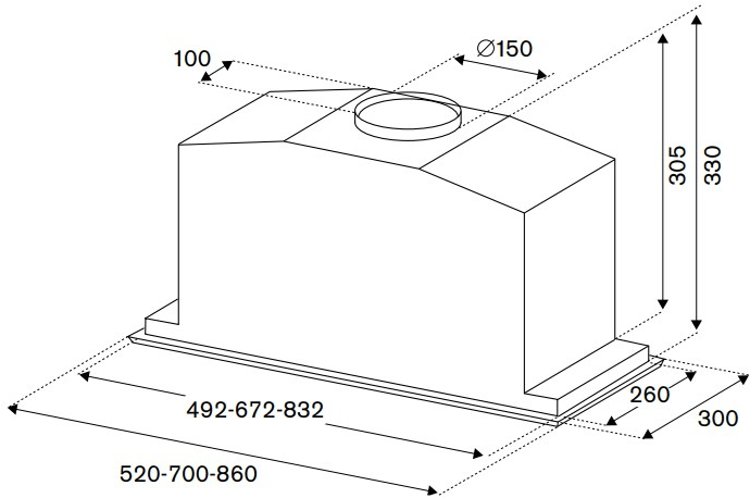 Bertazzoni Профессиональная встраиваемая вытяжка из нержавеющей стали Professional sun-id-1378062 - Вид №1