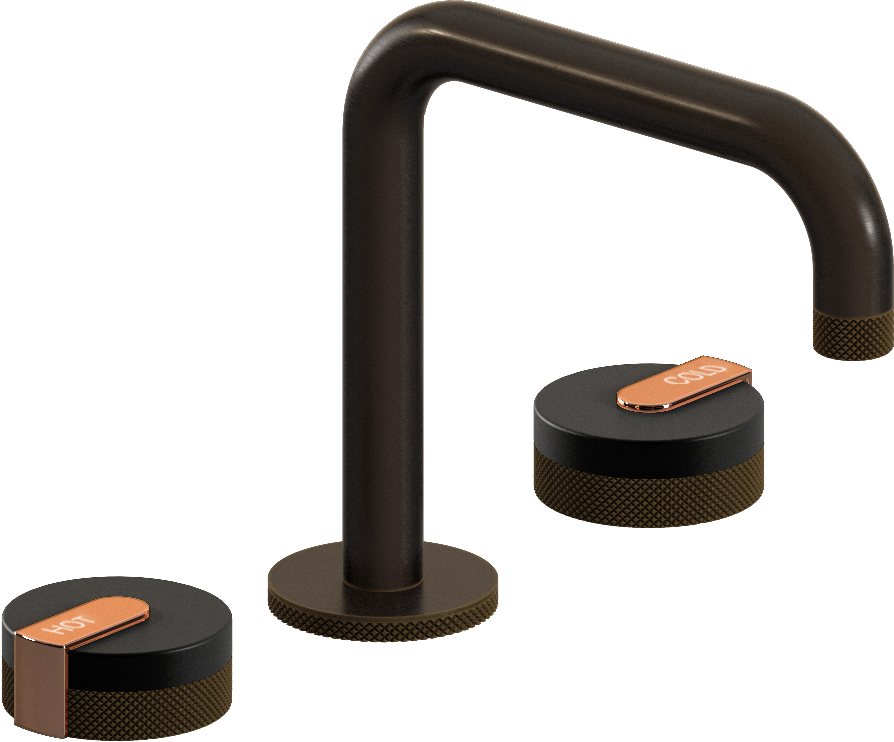 E-11511-R1MBK-L1RG-OB Смеситель для умывальника на 3 отвертия GRAFF MOD+