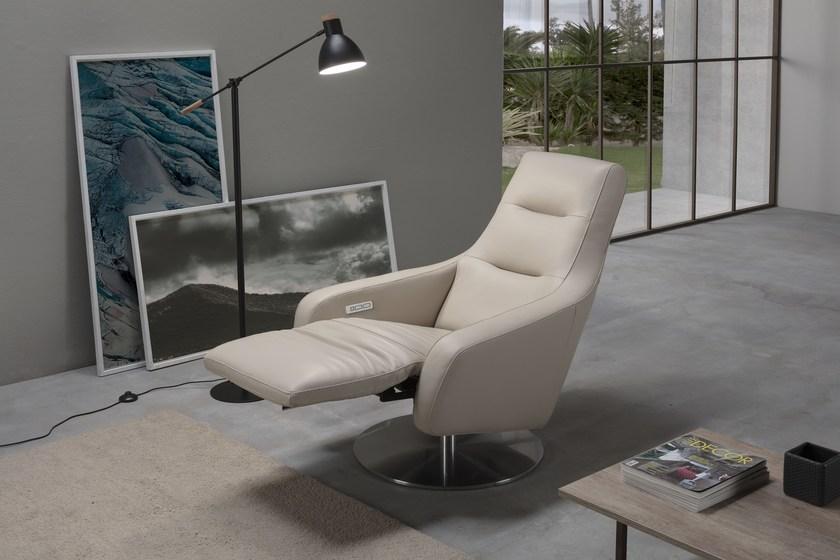 Egoitaliano Комфортное вращающееся кожаное кресло с моторизованными функциями sun-id-1425267 - Вид №1