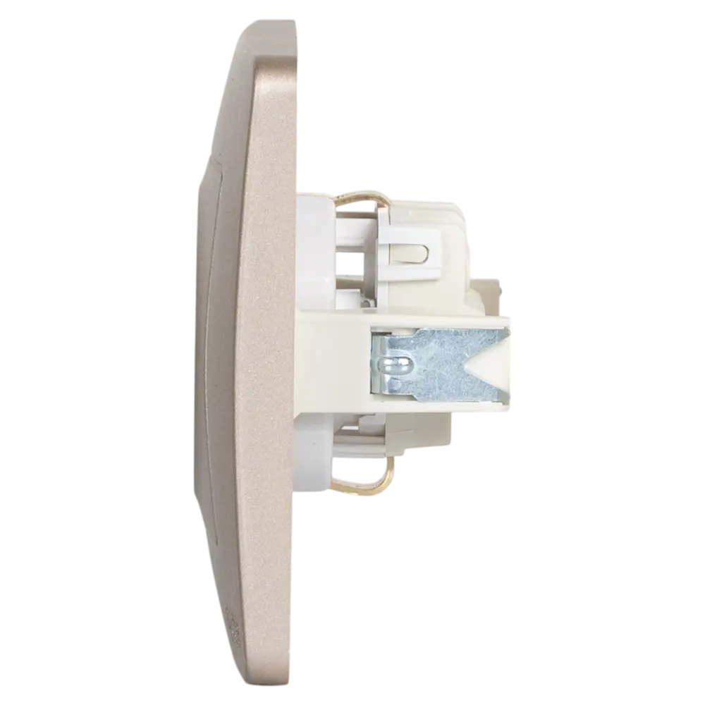 Розетка встраиваемая Systeme Electric Blanca с заземлением со шторками 16 А цвет титановый 84500095 STLM-2054733 - Вид №3