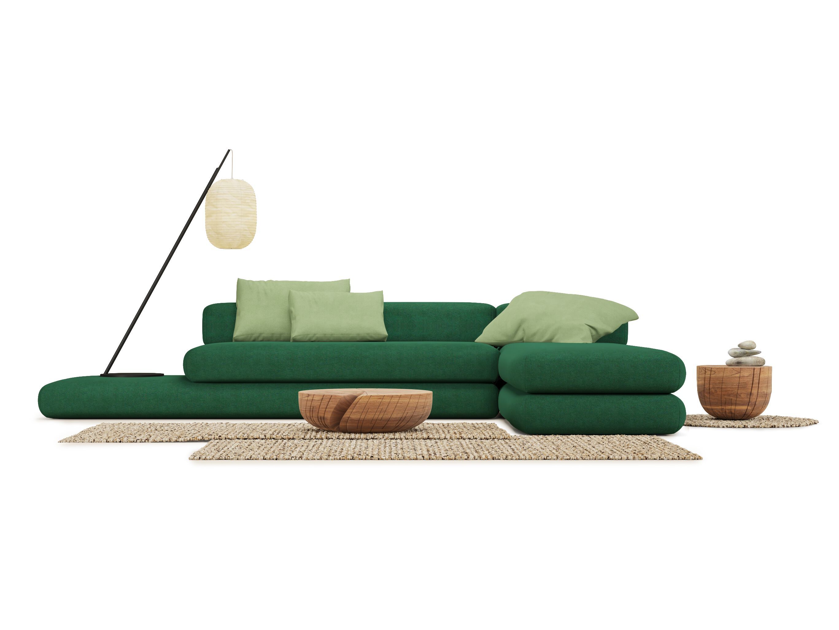 Тканевый диван с полуостровом HANNABI Nomad ARCH-00011190