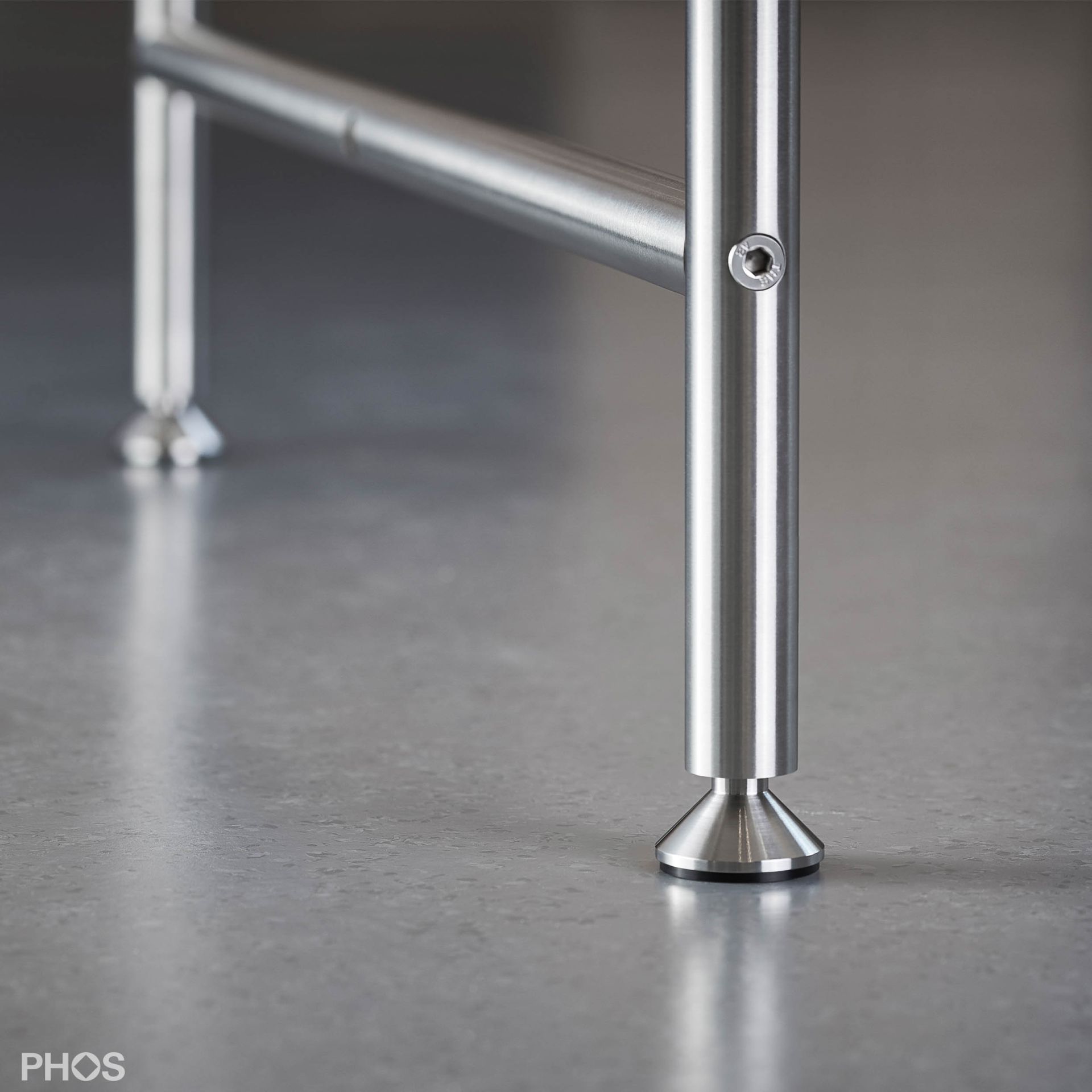 KATI-S2K-120x60L4178 Стол Карлсруэ - письменный стол s2k со столешницей из линолеума - 120 x 60 x 66 см PHOS  - Вид №5